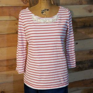 Gem accent stripe top